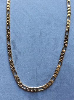 24” Figaro Necklace 5mm 14k Gold Plated *Unisex* Pickup Boca Raton 