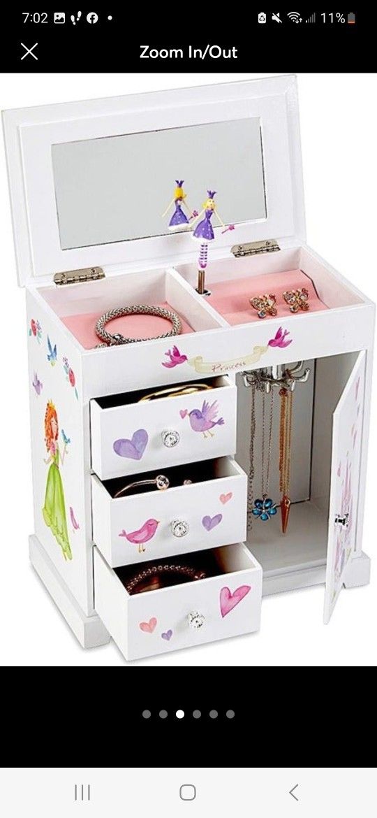 Jewelkeeper Unicorn Musical Jewelry Box with 3 Pullout Drawers | Fairy Princess
