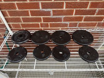 Cast Iron Weight Plate Set - 10Lbs (4), 5Lbs(4)