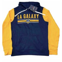 Los Angeles Galaxy Size (medium) Fanatics Blue Yellow Pullover Hoodie Sweatshirt Mens Medium