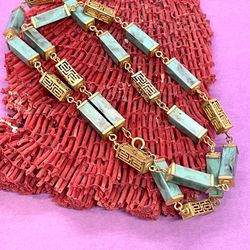 Vintage Faux Turquoise Necklace 