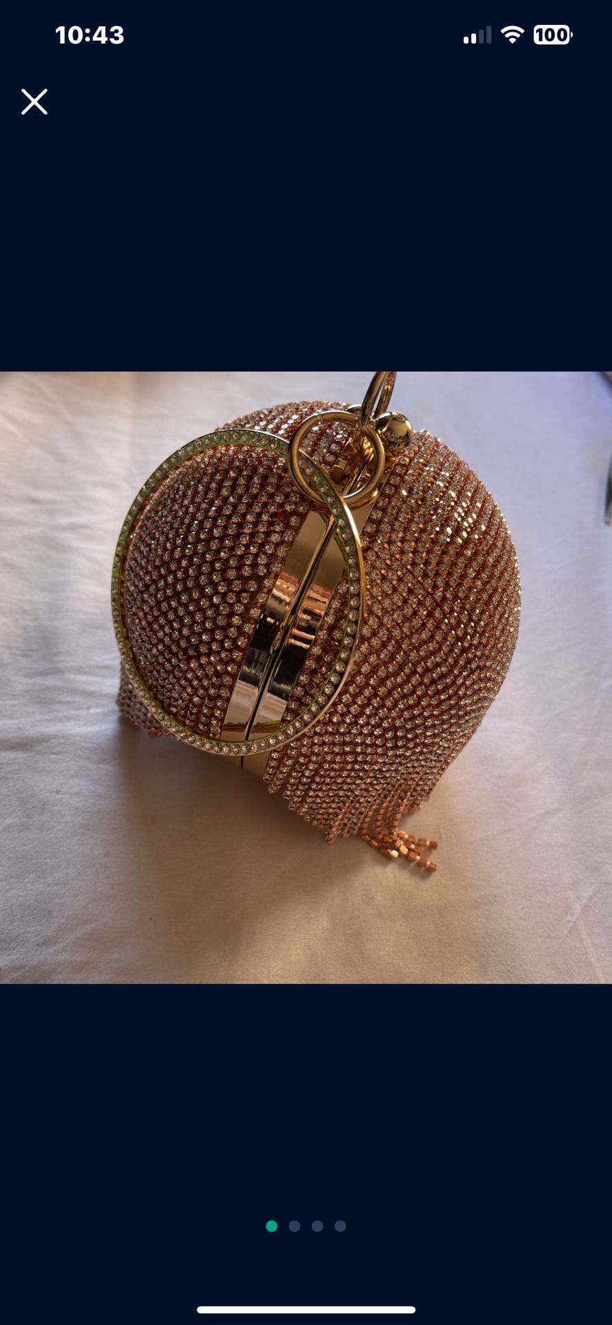 Rhinestone Ball Shoulder Bag