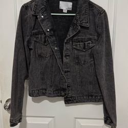 Grey Jean Size XL Jacket 