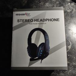 NIB GameFitz Wired Stereo Gaming Headset w/microphone PS4 XB1 & Nintendo Switch 