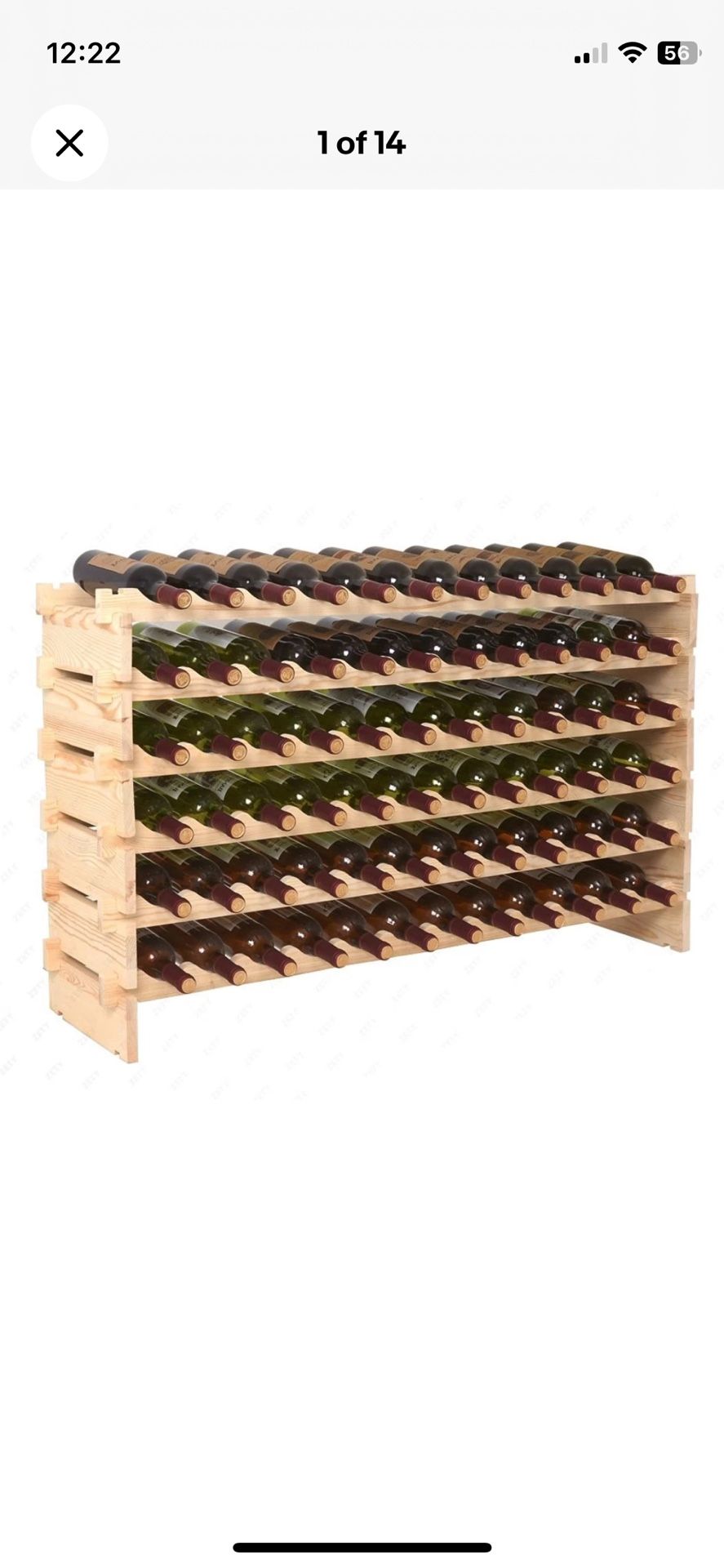 72 Bottle 6 Tier Wine Rack