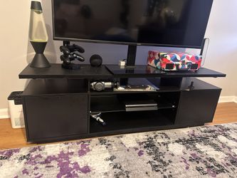 Black TV Stand With Storage