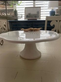 Pier 1 Ceramic Pedestal Cake Stand