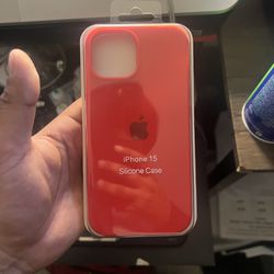 Apple iPhone 15 Red  Silicone Case