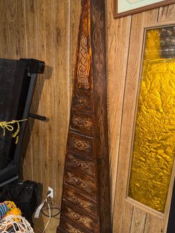 Tall Hand Carved Wooden Multi- Drawer Cabinet / Chest