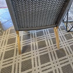 Space saving dark wood bar height table with two extra leaves, and drawer space and two small stools measured 3 ft high 4 ft long. 2 ft deep bar stool