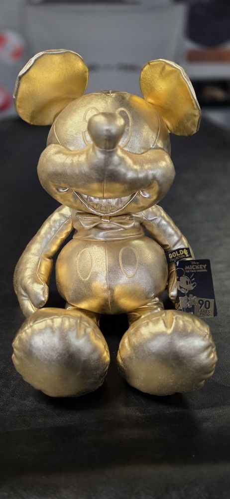Disney Mickey The True Original Gold Collection Large Plush New with Tags