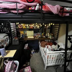 Bunk Bed With Table Attached!