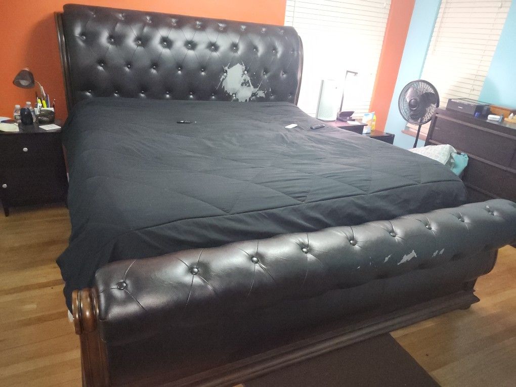 DIY-Sleigh Bed King size bed frame (or best offer)