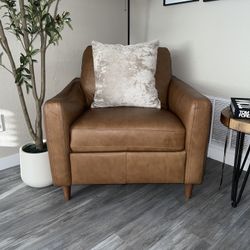 Leather Accent Chair – Great Condition (Minor Armrest Indent) – $600