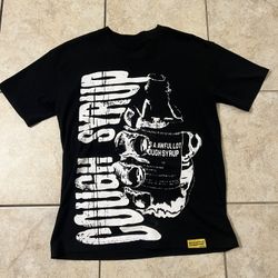 Black Awful Lot Of Cough Syrup Bottle Tee Shirt 