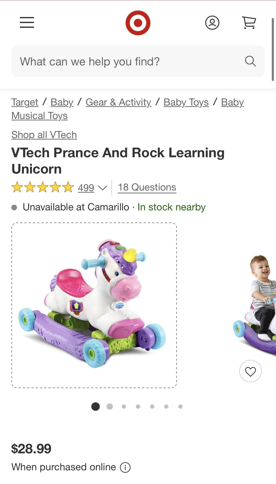 VTech Prance And Rock Learning Unicorn 