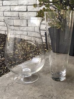 Large Glass Hurricane Candle Holders