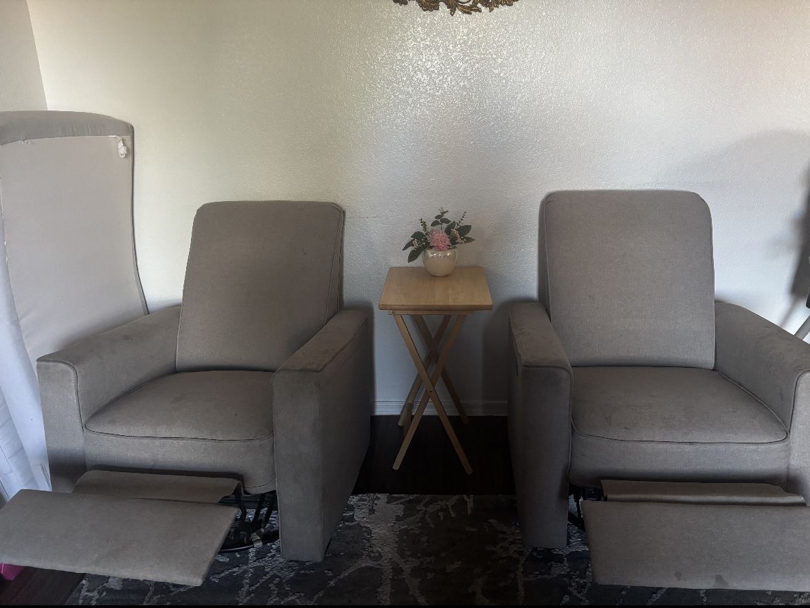 Two Single Recliner Couches