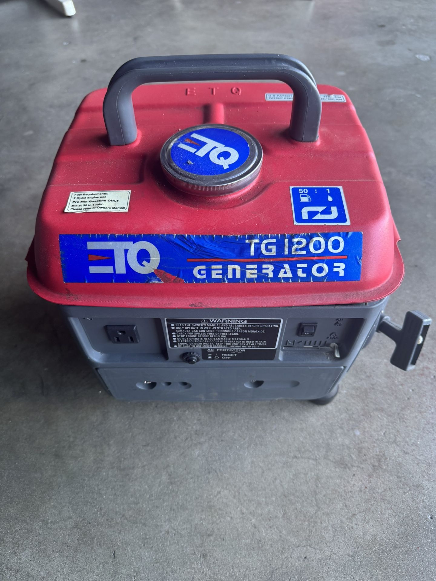 ETQ TG 1200 Gas Engine Generator