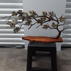 CLASSY HANDMADE METAL TREE DECOR rare Find 