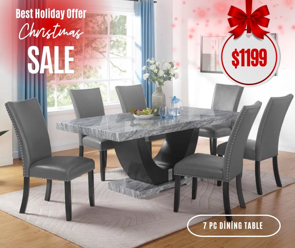 7 Pc Dining Table No Credit Needed $10 Down