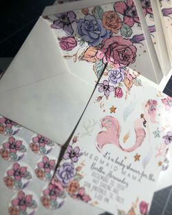 Invitaciones, stickers, cake topper, etc