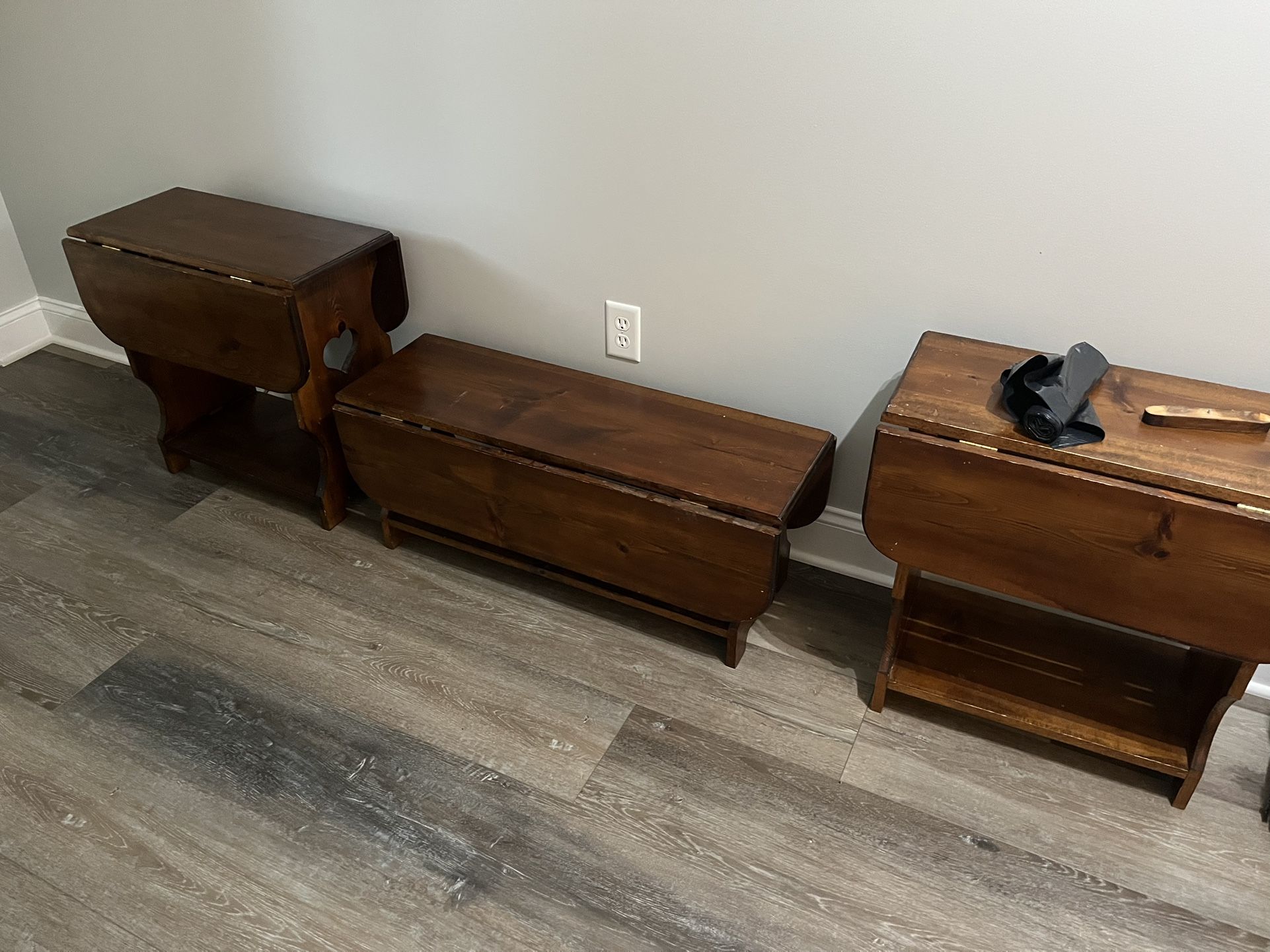 Hand Made End And Coffee Table