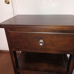 Solid wood nightstand