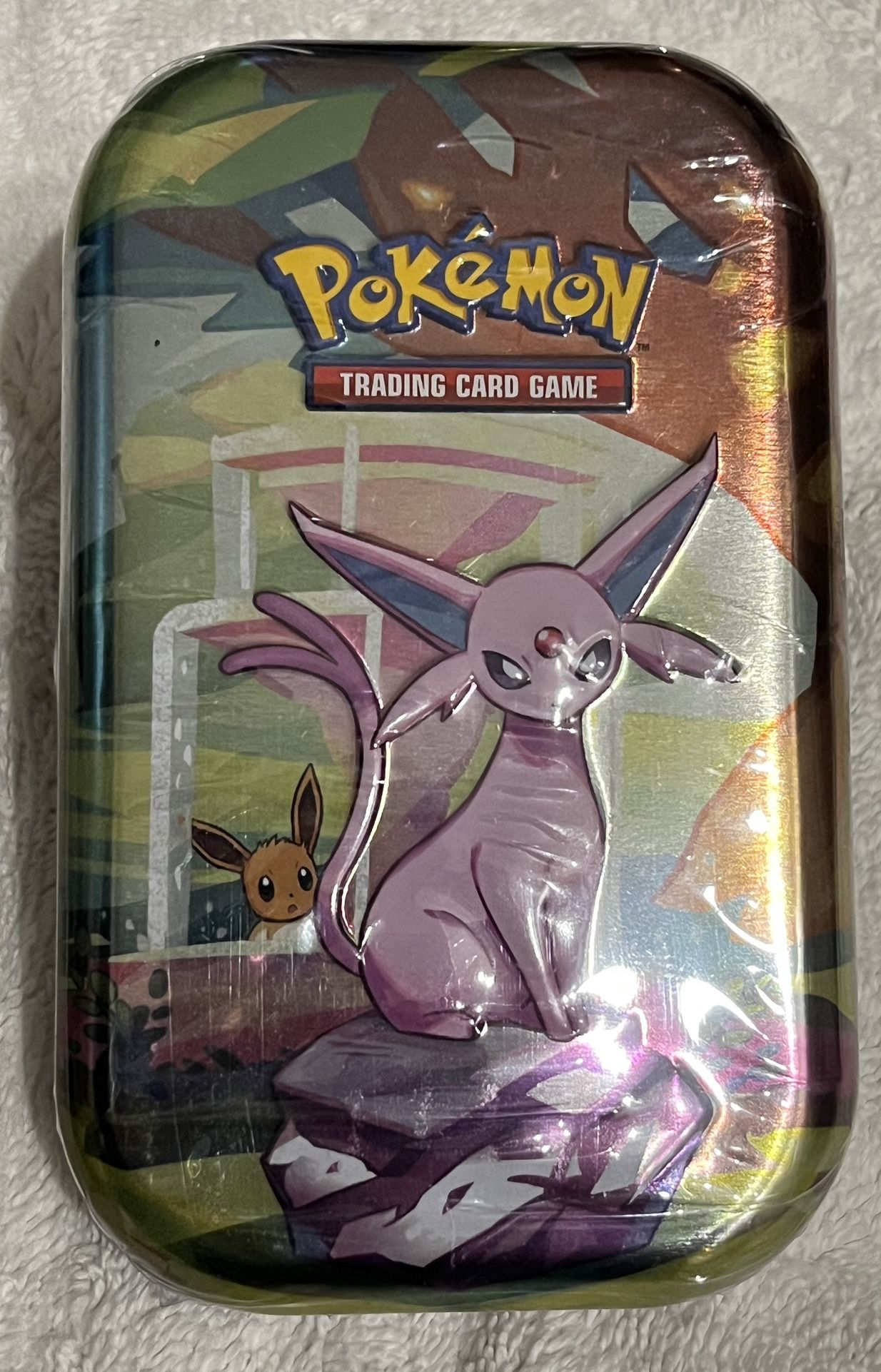 2025 POKEMON ESPEON PRISMATIC EVOLUTIONS SEALED MINI TIN
