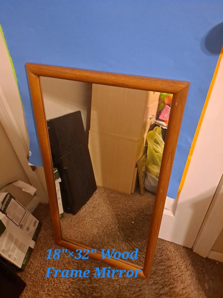 Etched Wall Hanging Mirror Frame Size 20"×30-$45.00