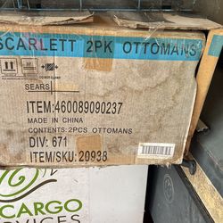 2 Ottomans Brand New Red Color Have 8 In Total 60 Dollars Per Two