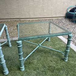 Turquoise Outdoor/indoor side tables 