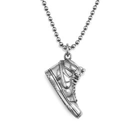 Air Jordan1 Aj1 Chain Silver Pendant Basketball Necklace