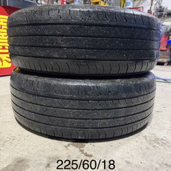(2) - 225/60/18 Continental ProContact TX Tires