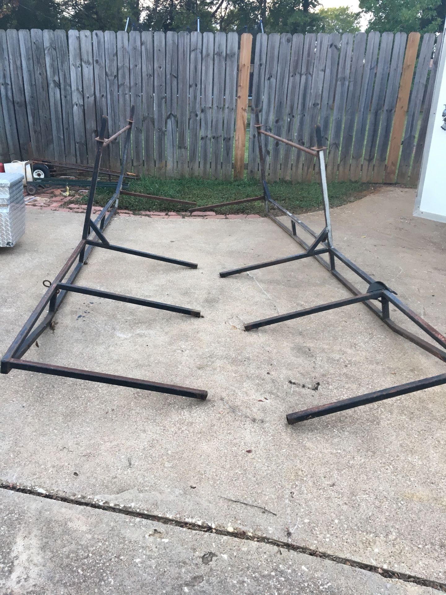 Photo Ladder rack 1 14 square tubing. I had it on a 2010 f150. You will need to weld together or sleeve the union and add pins.