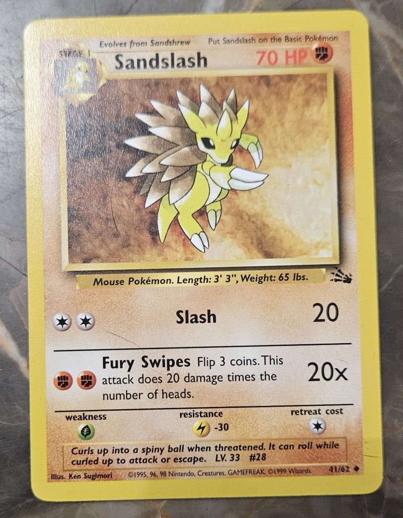 Pokemon Fossil Set sandslash