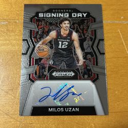 Milos Uzan 2024 Panini Prizm Draft Picks Auto Card