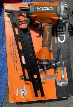 RIDGID Pneumatic 21-Degree 3-1/2 in. Round Head Framing Nailer
