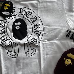 bape x chrome hearts white