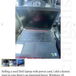 15” Dell Laptop Used Windows 10 . Best Offer? 
