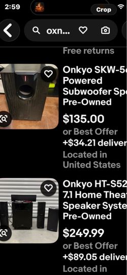 Onkyo subwoofer for home theaters
