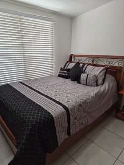 Bed frame and headboard