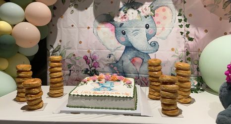 Baby Elephant Backdrop