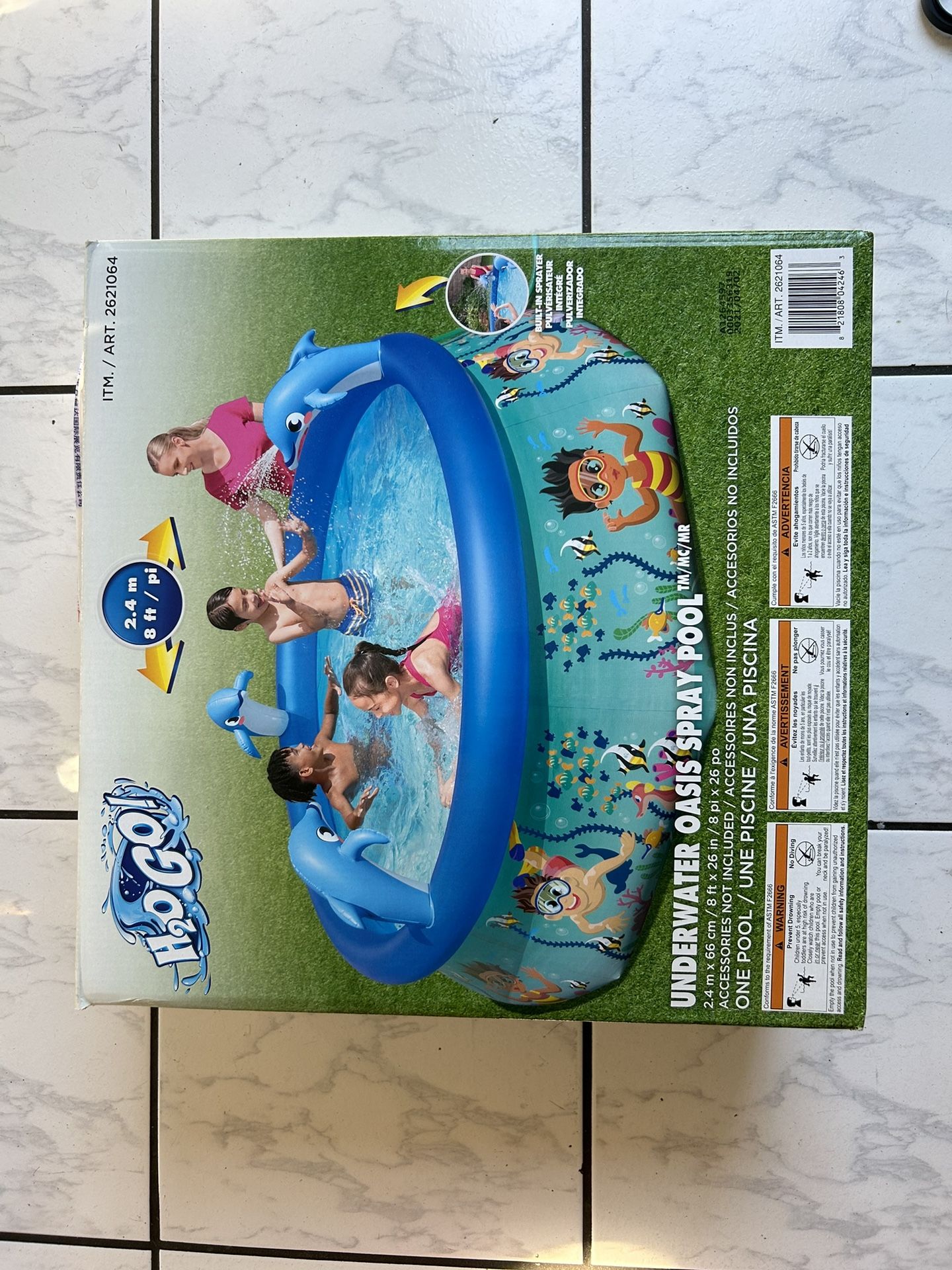 H2O GO DOLPHIN INFLATABLE POOL