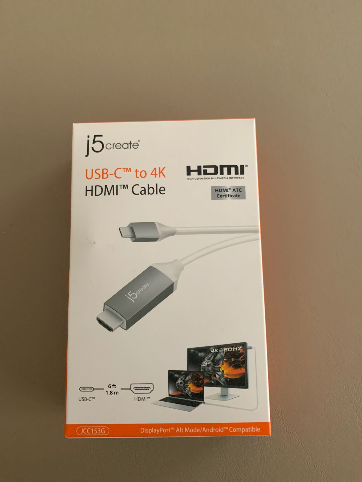 USB-C to 4K HDMI cable