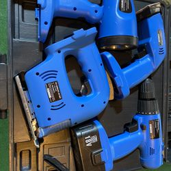 18V, Cordless Tool set, Sander, Drill, Flashlight and JigSaw (no Power Cord)