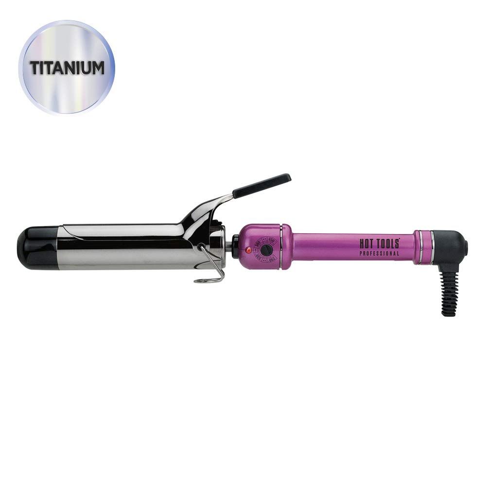 Pink Hot Tools Professional Fast Heat Up Titanium Curling Iron/Wand, 1 1/2 Inches