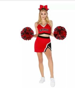 Spirit Cheerleader Costume Set Red and Black