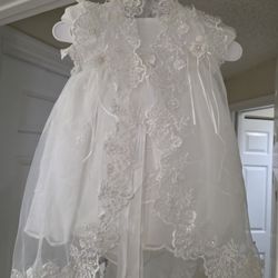Baptism Baby Dress 6 months and Acessories 