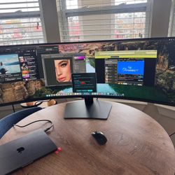 SAMSUNG 49” Odyssey G9 Series DQHD 1000R Curved Gaming Monitor, 1ms(GtG), VESA DisplayHDR 1000, 240H